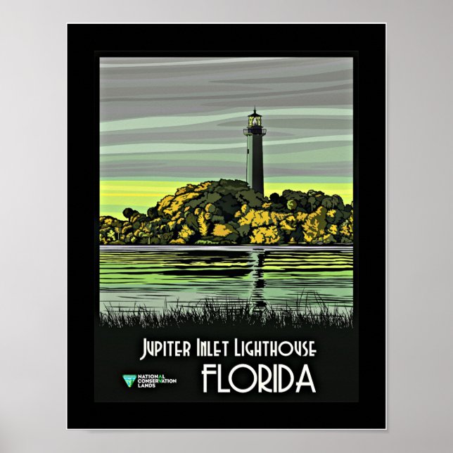 Poster de voyage vintage Jupiter, Floride (Devant)