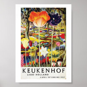 Poster de voyage vintage Keukenhof Holland