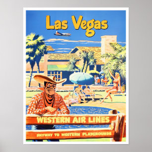 poster de voyage vintage Las Vegas