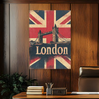 Poster de voyage vintage London Tower Bridge