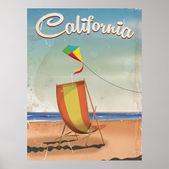 Poster de voyage vintage Long Beach California (Devant)