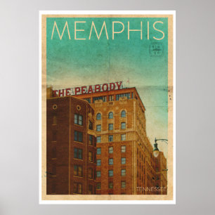 Poster de voyage vintage Memphis