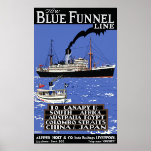 POSTER DE VOYAGE vintage MERCHANT LINER