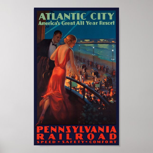 POSTER DE VOYAGE vintage PENNSYLVANIA (Devant)