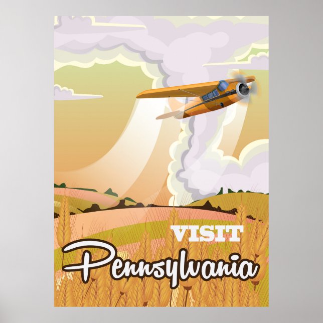 Poster de voyage vintage Pennsylvanie (Devant)