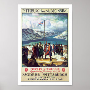 Poster de voyage vintage Pittsburgh PA Imprimer