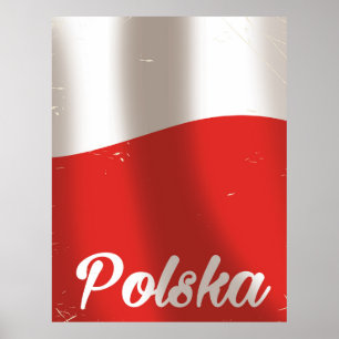 Poster de voyage vintage Polska, Pologne