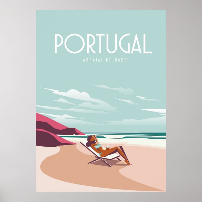 Poster de voyage vintage Portugal (Devant)