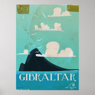 Poster de voyage vintage Rock of Gibraltar