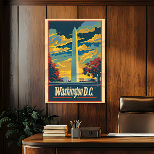 Poster de voyage vintage Washington D.C.