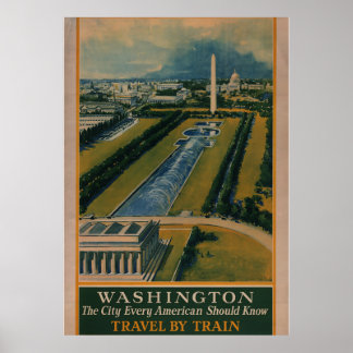 Poster de voyage vintage Washington DC