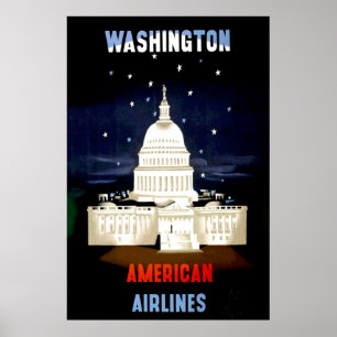 Poster de voyage vintage Washington DC