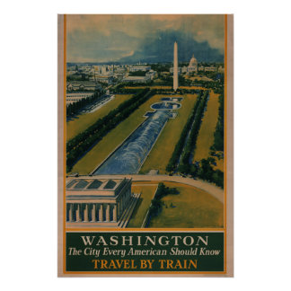 Poster de voyage vintage Washington DC