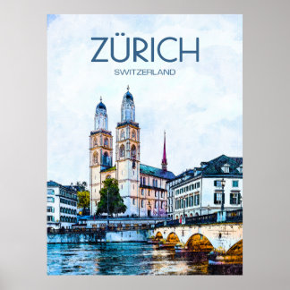 Poster de voyage Zurich