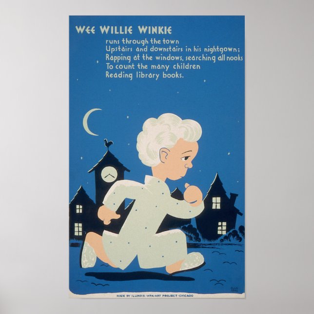 Poster de Wee Willie Winkie Vintage WPA (Devant)