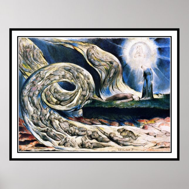 Poster de William Blake Imprimer : "Whirlwind of L (Devant)