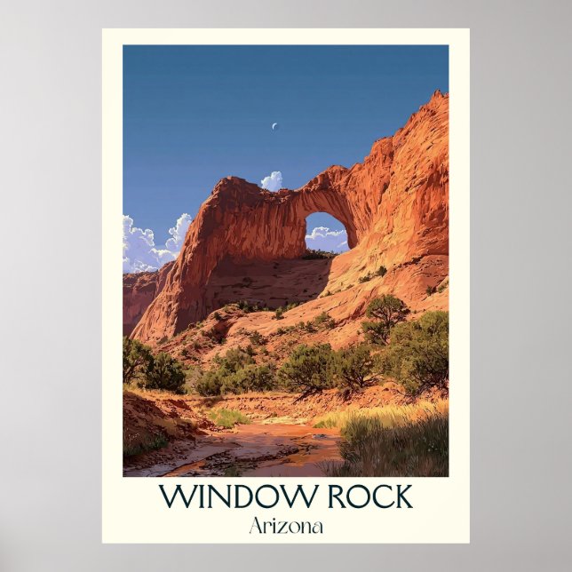Poster de Window Rock Arizona Retro | Vintage Nava (Devant)
