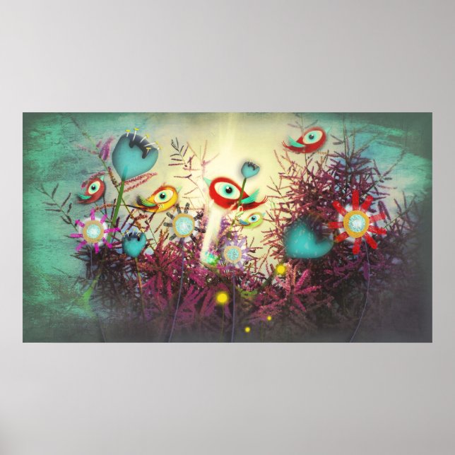 Poster de Wonderland Oiseaux aux yeux énormes (Devant)