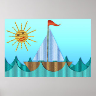 Poster de yacht en carton