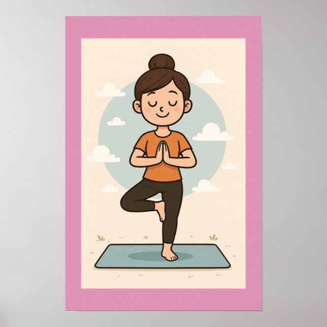 Poster de yoga (Devant)