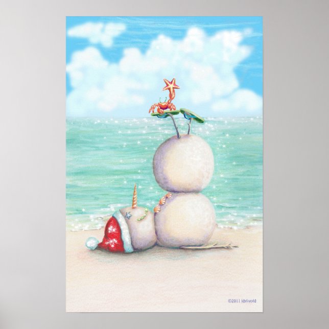 Poster de Yoga Tropical de design idyllique, ortei (Devant)