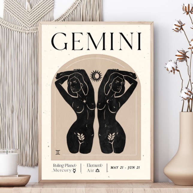 Poster de Zodiac féminin Gemini (Créateur téléchargé)
