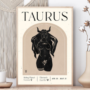 Poster de Zodiac féminin Taurus