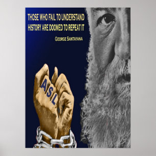 Poster Deaf History Repeats Itself. 18" x 24"