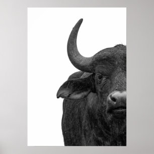 Poster d'eau Buffalo noir blanc moderne