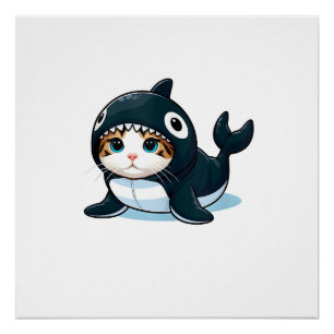 Poster Débardeur Chat en Costume d'Orque