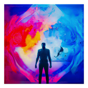 Poster Debout dans les couleurs