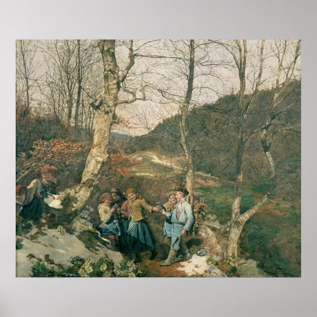 Poster Début du printemps dans les bois de Vienne (Devant)
