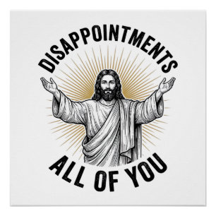 Poster Déceptions Vous Tous Chemise Religieuse Vintage