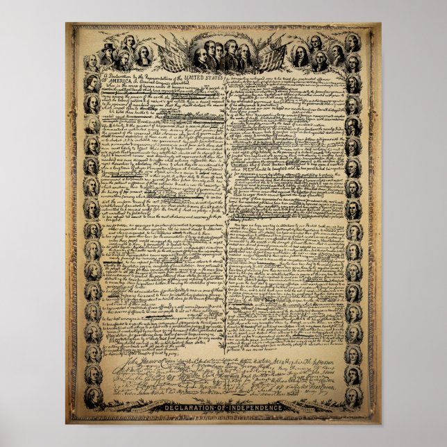 Poster Déclaration antique d'indépendance (Devant)