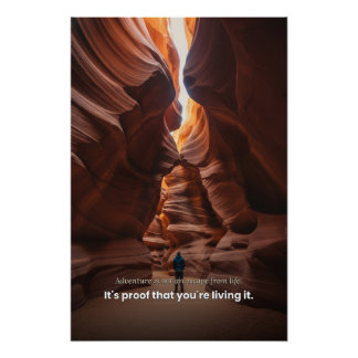 Poster Déclaration d'aventure de canyon