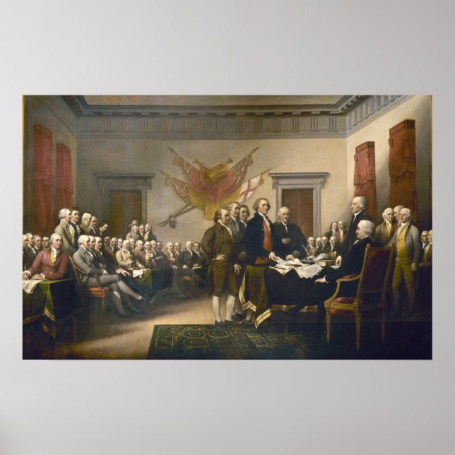 Poster Déclaration d'indépendance par John Trumbull 1819 (Devant)