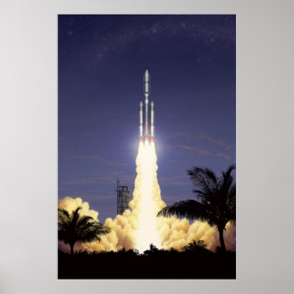 Poster Décollage de la fusée