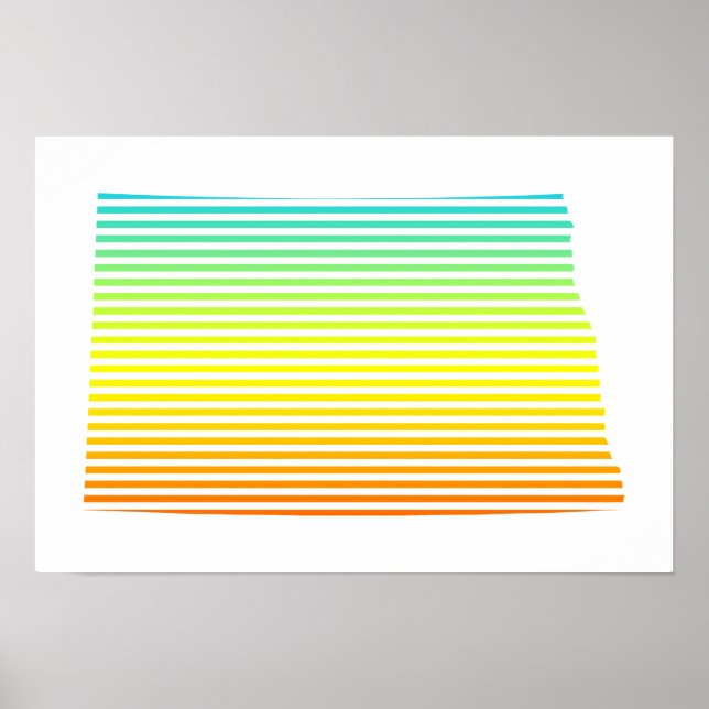 Poster décoloration du refroidissement du dakota du nord (Devant)