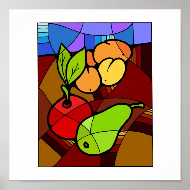 Poster Décor de cuisine à fruits Abstact 15x15 (Devant)