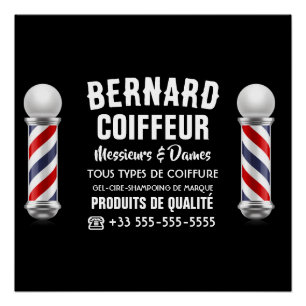 Poster Décoration de salon de coiffure