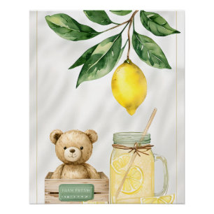 Poster Décoration murale pour baby shower Ferme Frais Cit