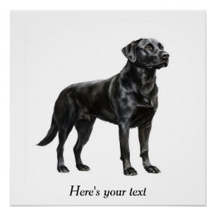 Poster Décoration personnalisée de Labrador Retriever noi