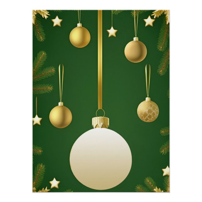 Poster Décorations de fêtes de Noël (Devant)