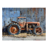 Découpage de tracteur rustique