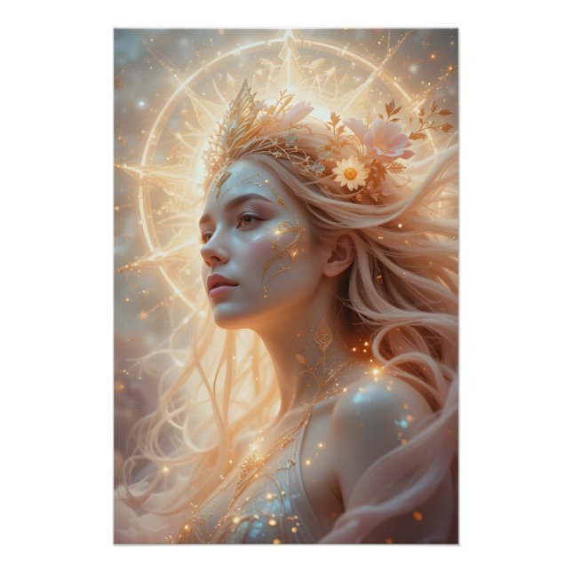Poster Déesse céleste radiante (Devant)