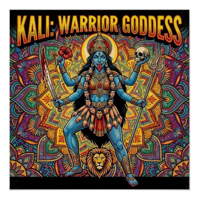 Poster Déesse guerrière Kali (Devant)