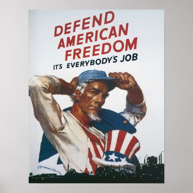 Poster Defend American Freedom (Devant)