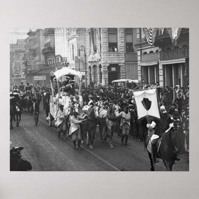 Poster Défilé de Mardi Gras, 1906. Photo vintage (Devant)