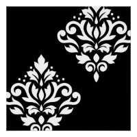Défiler Damas Art Ib Blanc sur noir