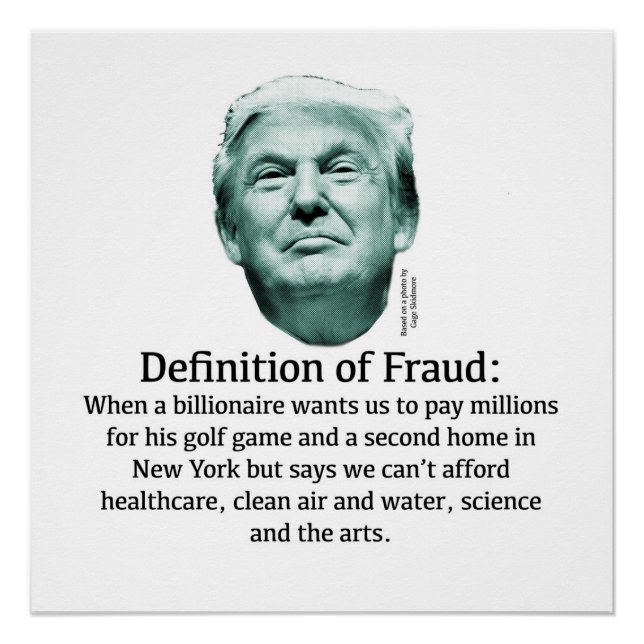 Poster Définition de la fraude : Quand un milliardaire... (Devant)